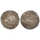 Henry VIII, silver groat, Second Coinage 1526-1544, mm. Rose, Canterbury, Laker Bust D, Roman