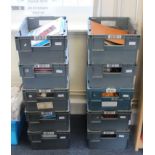 Massive accumulation in ten stacker boxes of mainly GB with some World includes Whitman folders,