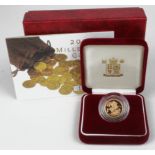Half Sovereign 2000 Proof FDC boxed as issued