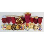 Masonic Jewels (10): Royal Masonic Benevolent Institution, enameled base metal Stewards' Jewels: