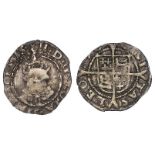 Edward VI in the name of Henry VIII, silver penny 1547-1551, York Mint, Facing Bust, no mm., Spink