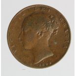 Farthing 1844 GF (scarce)