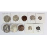 Specimen set 1887 (10 coins Crown - Farthing) VF - EF