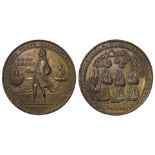 British Commemorative Medal, brass d.36.5mm: Admiral Vernon, Portobello Medal 1739; the 'Fort