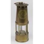 Notts. N.U.M. Miners Strike miniature brass miner's lamp, measures 4½ inches approx in height.