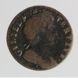 Farthing 1700 r over b and unbarred As in Britannia. about Fine (rare)