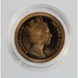 Half Sovereign 1997 Proof FDC in a hard plastic capsule