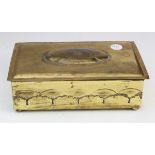 WW2 Waffen SS Junkerschule Engraved Brass Ornate Box.