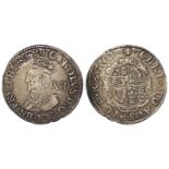 Charles i silver shilling, Tower Mint under the King 1625-1642, mm, Crown 1635-1636, Group D, Type