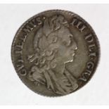Sixpence 1698, plumes in angles, S.3546, GF
