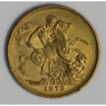 Sovereign 1879M, St George, Melbourne Mint, Australia, S.3857, GVF, light edge knock.