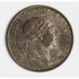 Three Shillings Bank Token 1812, large head, toned nEF