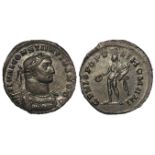 Constantius I as Caesar under Maximian I, 293-305A.D., billon follis reverse reads:- GENIO POPVLI