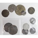 English silver hammered pieces of James I and Charles I x 6, average NF, plus 5 x others, mostly