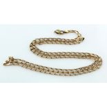 9ct Gold hallmarked Curb style necklace 22 inch length weight 16.0g