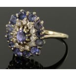 9ct Gold hallmarked Sapphire set Ring size size G weight 2.6g