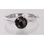 9ct white gold, Spessartite Garnet ring, size N, weight 3g