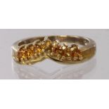 9ct Golden Sapphire ring, size N, weight 3g