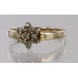 9ct gold, Alexandrite ring, size N, weight 2.4g
