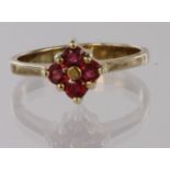9ct gold, Noble Red Spinel ring, size N, weight 2.7g
