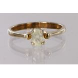 9ct gold, Prehite ring, size O, weight 2g