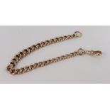 9ct pocket watch chain made into a bracelet, approx length 20cm, weight 20g