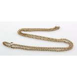 9ct yellow gold open curb link chain, 56cm long, weight 11.6g