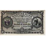 Isle of Man, Martins Bank Limited 1 Pound dated 1st October 1938, scarce earlier date, signed J.M.