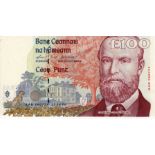 Ireland Republic 100 Pounds dated 22nd August 1996, scarce FIRST SERIES prefix 'AAK', serial AAK