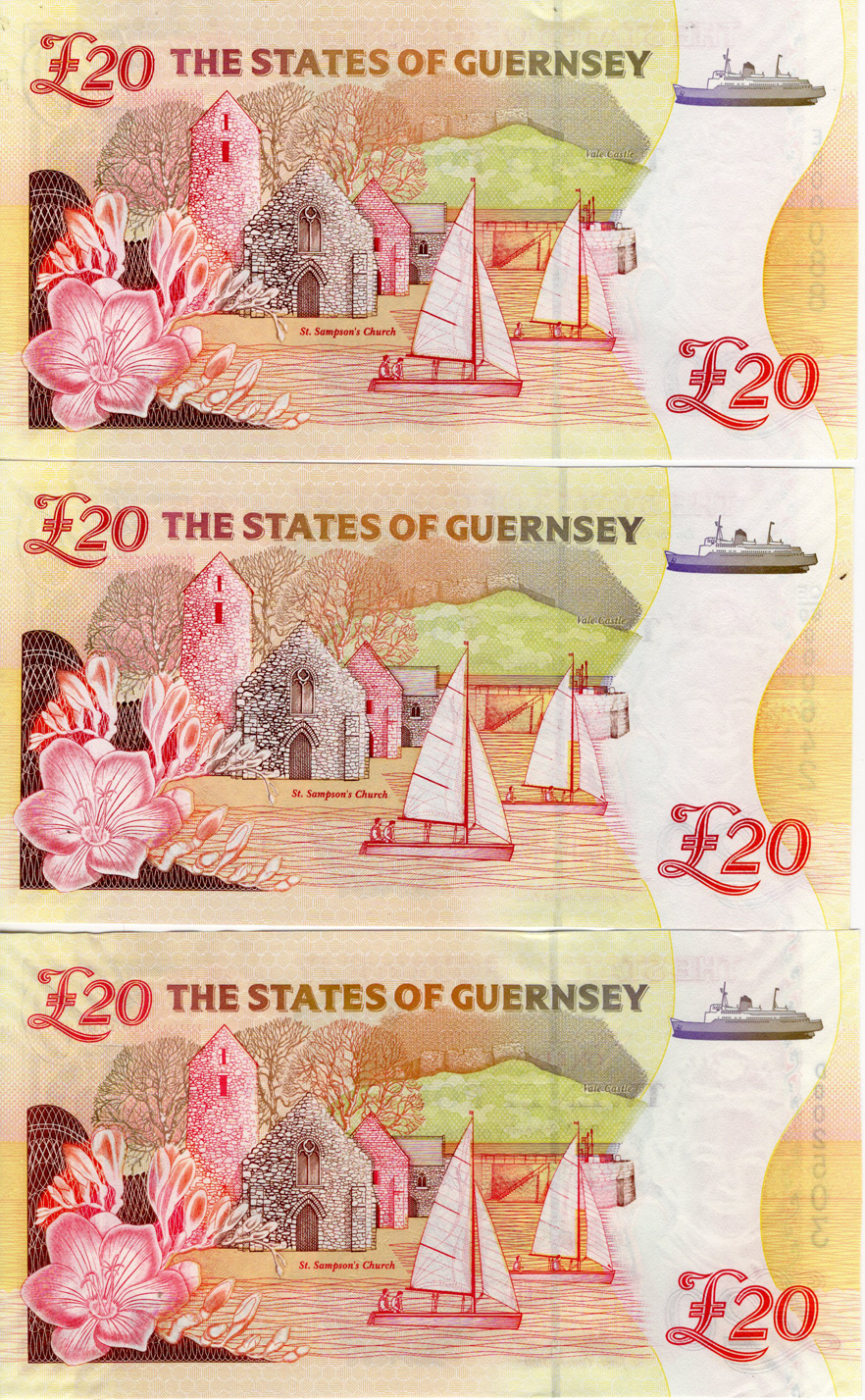 Guernsey (8) a small collection of Uncirculated notes, 20 Pounds (3) signed Bethan Haines issued - Image 3 of 7