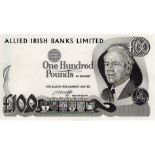 Northern Ireland, Allied Irish Banks Limited 100 Pounds not dated, PROOF uniface note in black