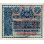 Scotland, British Linen Bank 1 Pound dated 5th April 1918, very early date of issue 'square' note,