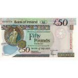 Northern Ireland, Bank of Ireland 50 Pounds dated 5th April 2004, signed Roy Keenan, VERY LOW serial