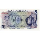 Northern Ireland, Bank of Ireland 5 Pounds not dated issued 1977, signed A.S.J. O'Neill, serial