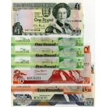 Jersey (7) a collection of notes all with MATCHING LOW serial number 000030, all signed Ian Black,