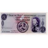 Isle of Man 1 Pound issued 1970, signed P.H.G. Stallard, serial C019680, (IMPM M505, Pick25b)