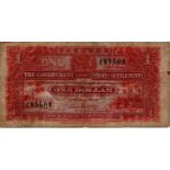 Straits Settlements 1 Dollar dated 1st January 1925, first date of issue, serial J/8 89604 (TBB