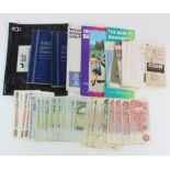 Bank of England (60) plus a pack of Banking ephemera, Gill 10 Pounds (3) series D, Somerset 10