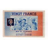 France Bon de Solidarite WW2 20 Francs issued under the Vichy government by the French Red Cross