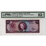 Trinidad & Tobago 20 Dollars issued 1964, signed J.E. Bruce, serial H/1 779293, (TBB B204d,