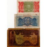 Syria (3), 10 Livres dated 1st September 1939, serial L/B 037286 (TBB B303a, Pick42a) splits/