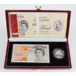 Debden set C120, HM the Queen's 70th birthday issued 1996, comprising Kentfield 10 Pounds serial