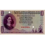 South Africa 1 Pound COLOUR TRIAL SPECIMEN, undated, unsigned and with no serial numbers, horizontal