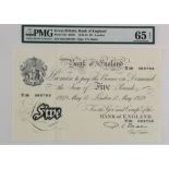 Beale 5 Pounds dated 17th May 1949, serial N38 089789, (B270, Pick344) in PMG holder graded 65 EPQ