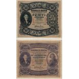 Norway (2) 100 Kroner dated 1938, serial B.2244571 and 50 Kroner dated 1939, serial B.7007356,