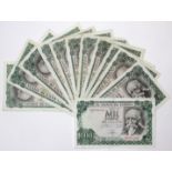 Spain 1000 Pesetas (12) dated 17th September 1971, (Pick154) grades about Fine to good Fine