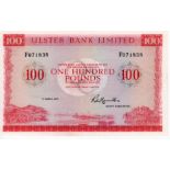 Northern Ireland, Ulster Bank Limited 100 Pounds dated 1st March 1977, signed R.W. Hamilton,