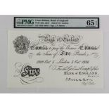 Mahon 5 Pounds dated 5th October 1926, London issue, serial 336/E 40055 (B215, Pick320a) in PMG