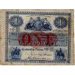 Scotland, Union Bank Limited 1 Pound dated 12th April 1912, a very scarce early issue, signed John