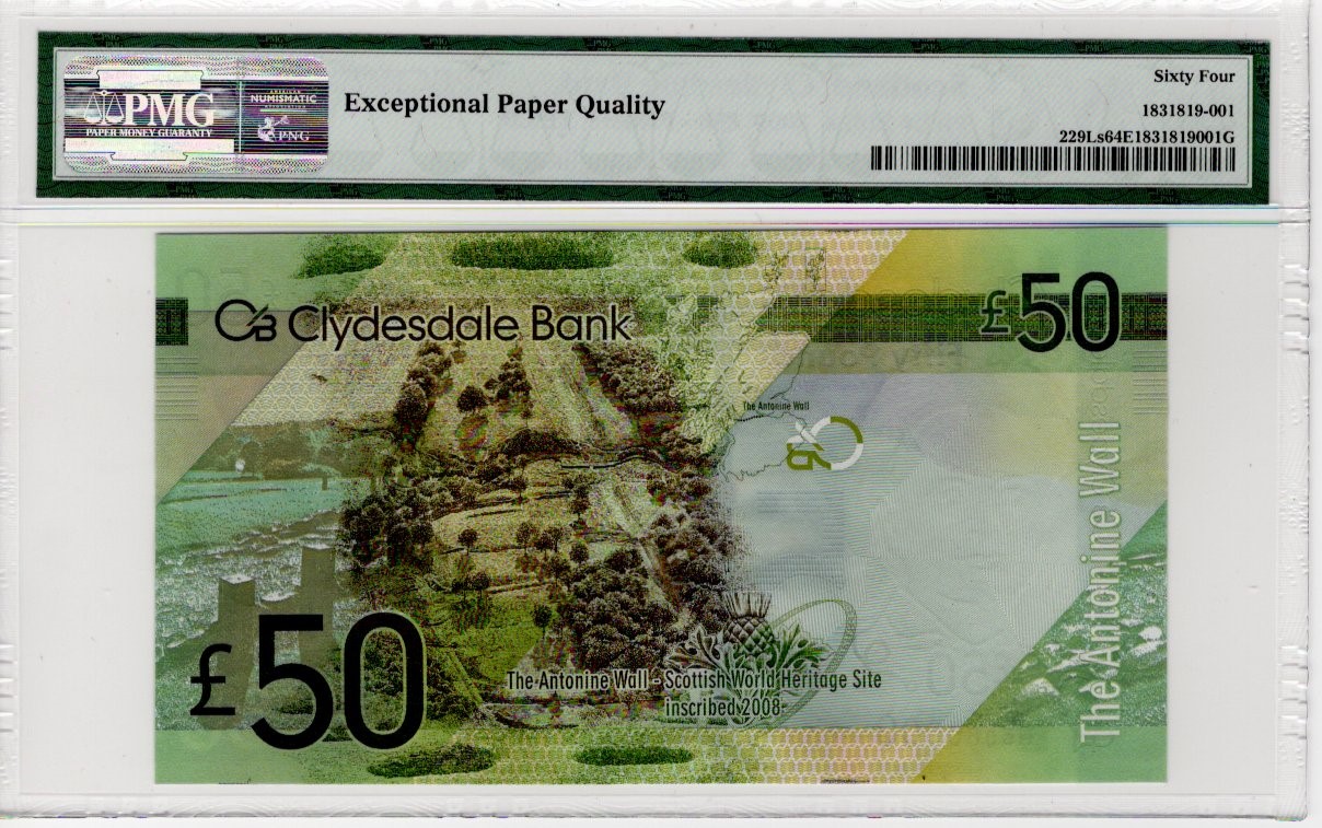 Scotland, Clydesdale Bank 50 Pounds dated 16th August 2009, scarce SPECIMEN note signed David - Image 2 of 2